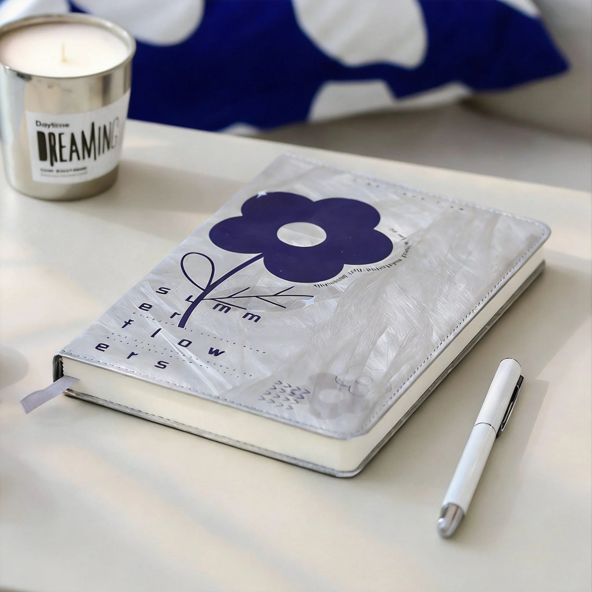 Floral A5 Notebook Hardcover Journal Cute Aesthetic Diary for Girls Student Daily Goal Office Meeting Note Pad Book