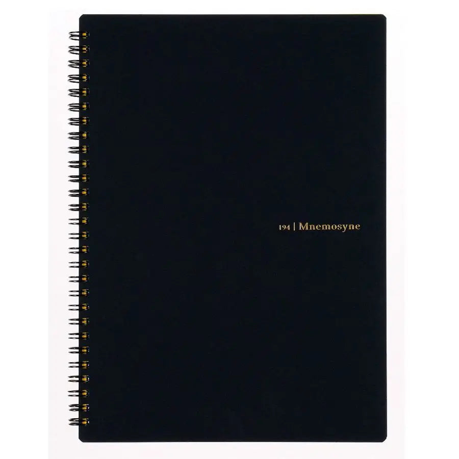 MNEMOSYNE Notebook 9.92 x 7.05 Inches B5, 7mm ruled 30line, 80 Sheets N194A, Black