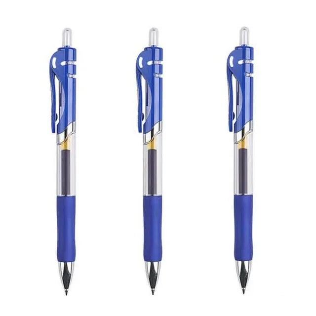 0.5mm Retractable Gel Pens Set Black/red/blue Ink Ballpoint for Writing Refills Office Accessories School Supplies Stationery