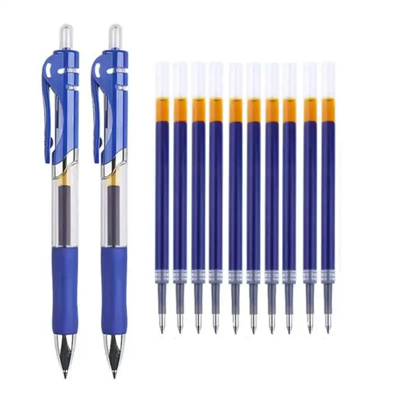 0.5mm Retractable Gel Pens Set Black/red/blue Ink Ballpoint for Writing Refills Office Accessories School Supplies Stationery