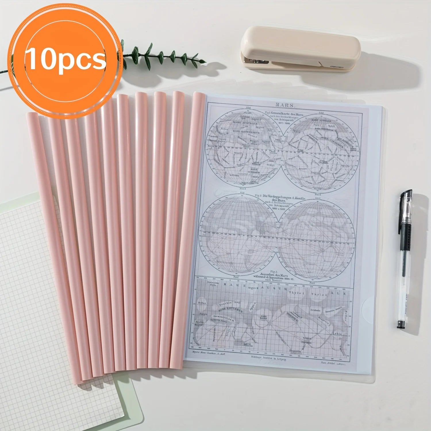 10pcs A4 Transparent Retractable File Folders -Durable Plastic Expandable Document Organizer for Reports,Resumes,School Supplies