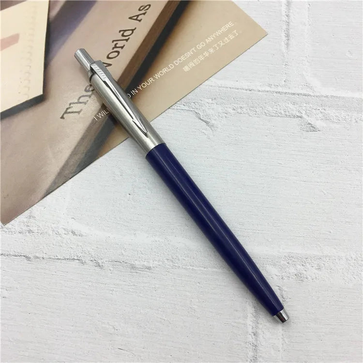 Metal Ballpoint Pen Set 1/5 Pens G2 Refill Blue Ink Automatic Promotional Office School Stationery Pen