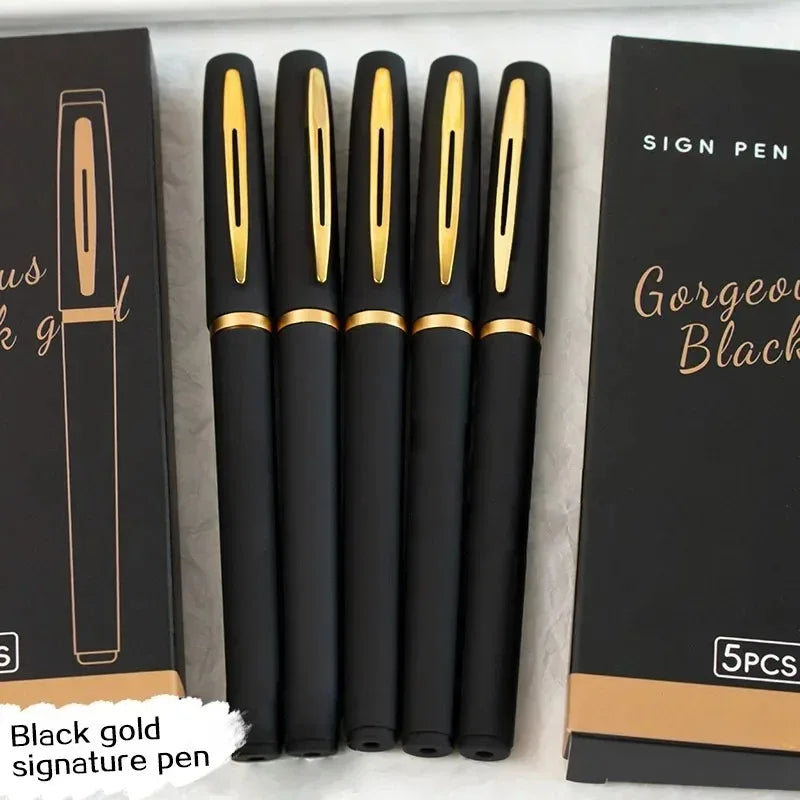 1pc Black Ink Gel Pen 0.5mm 0.7mm 1.0mm Ballpoint For Writing School Stationery Supplies Business Signature Pen Office Access