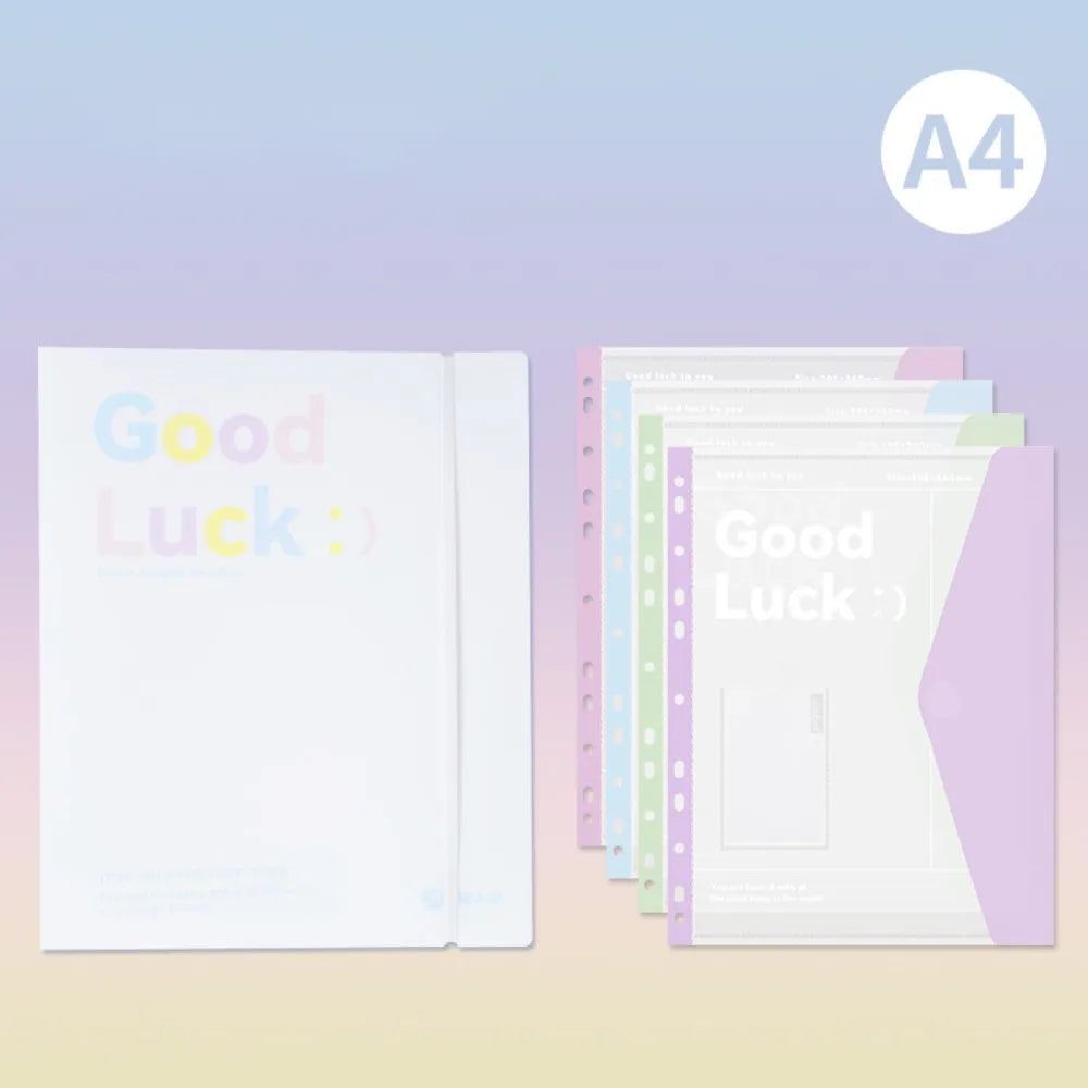 INS Style Loose Leaf A4 File Folder Transparent Detachable Exam Paper Storage Bag Students Stationery Data Book School Office