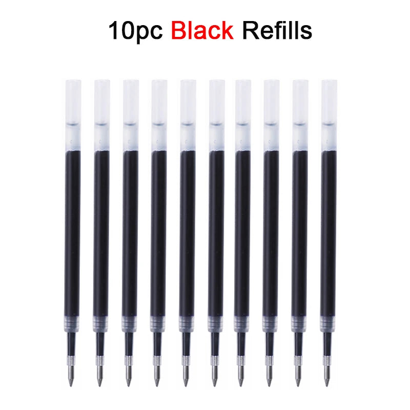 Lopet Kawaii Gel Pens 4pcs Rotating Twist Pen Signature Canetas Panda Cute Black Ink Brush Pens School Office Stationery Supplie