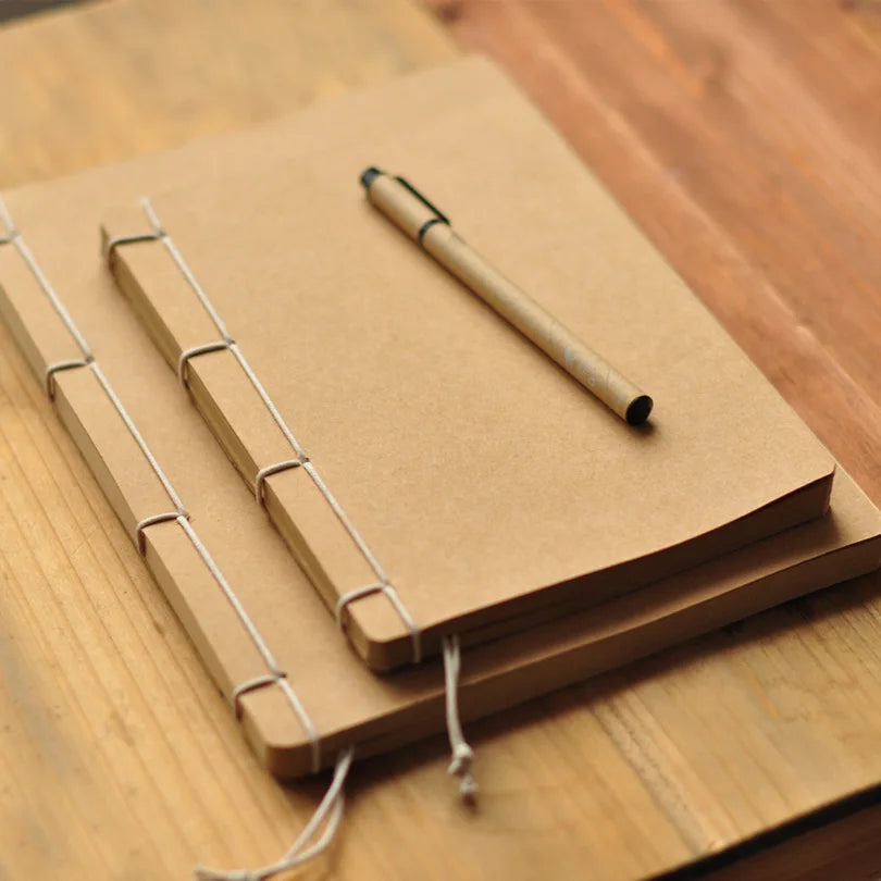 Vintage Handmade Notebook Kraft Paper Sheet Sketch Note book