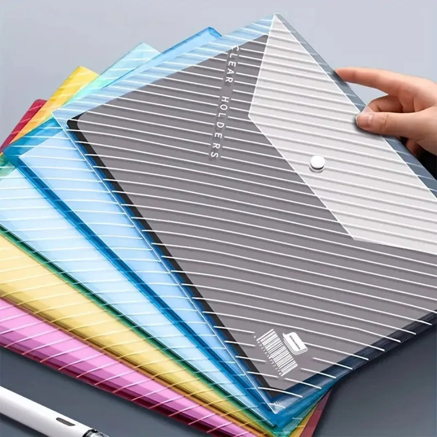 15 Piece Mixed Color Folding File Bag, File Storage Tool, Suitable for Organizing and Storing Office and School Documents