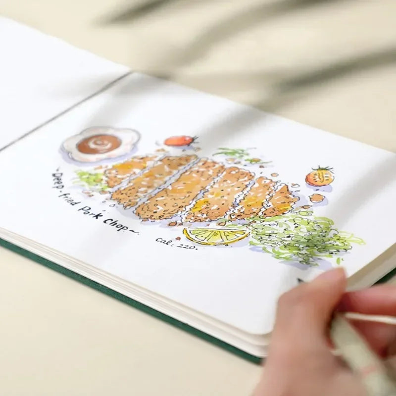 32k/48k Watercolor Paper Drawing Book 185x130mm Square Fabric Cover Fine Medium Rough Texture Notepad Portable Travel Sketchbook