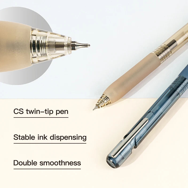 4Pcs/Box Minimalist Color Gel Pen Set Soft Grip Press Pen 0.5mm Smooth Writing for Student Exam & Note Taking & Office