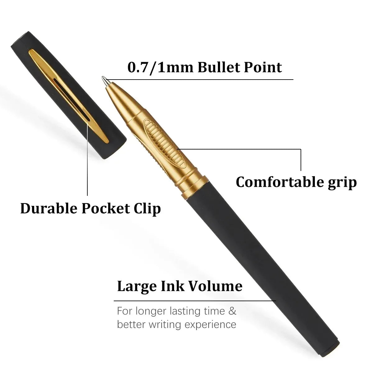 1pc Black Ink Gel Pen 0.5mm 0.7mm 1.0mm Ballpoint For Writing School Stationery Supplies Business Signature Pen Office Access