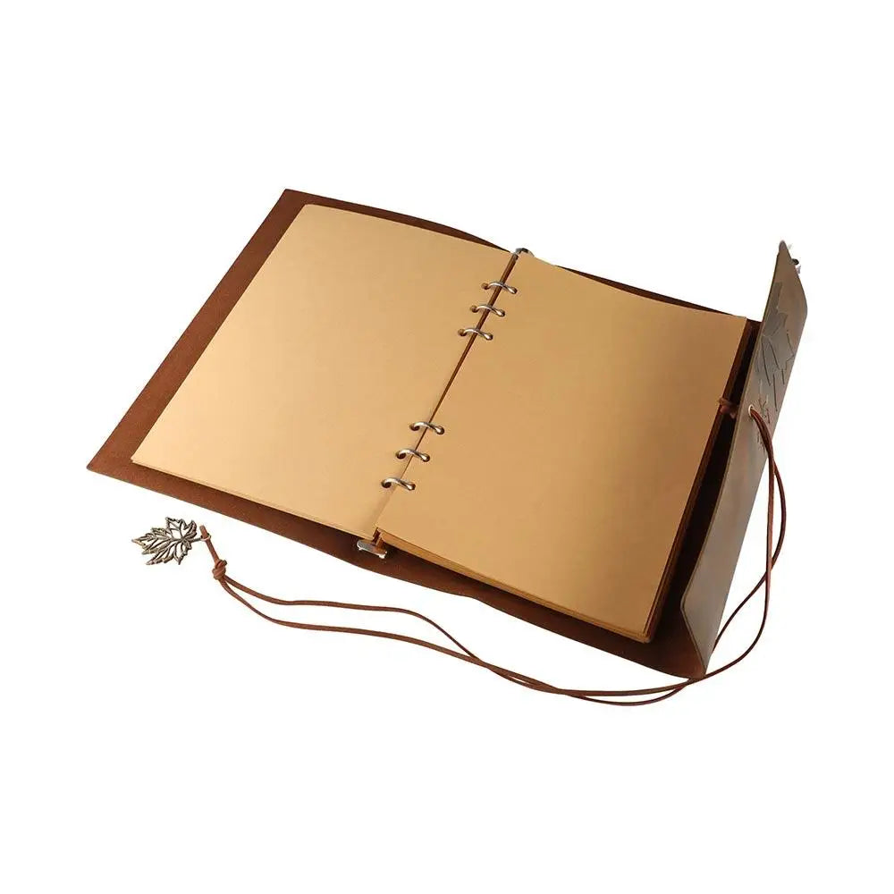 A7/A6/A5 Travelers Vintage Notebook Kraft Paper PU Leather PU Leather Kraft Notebook Loose Leaf Blank Spiral Notebook