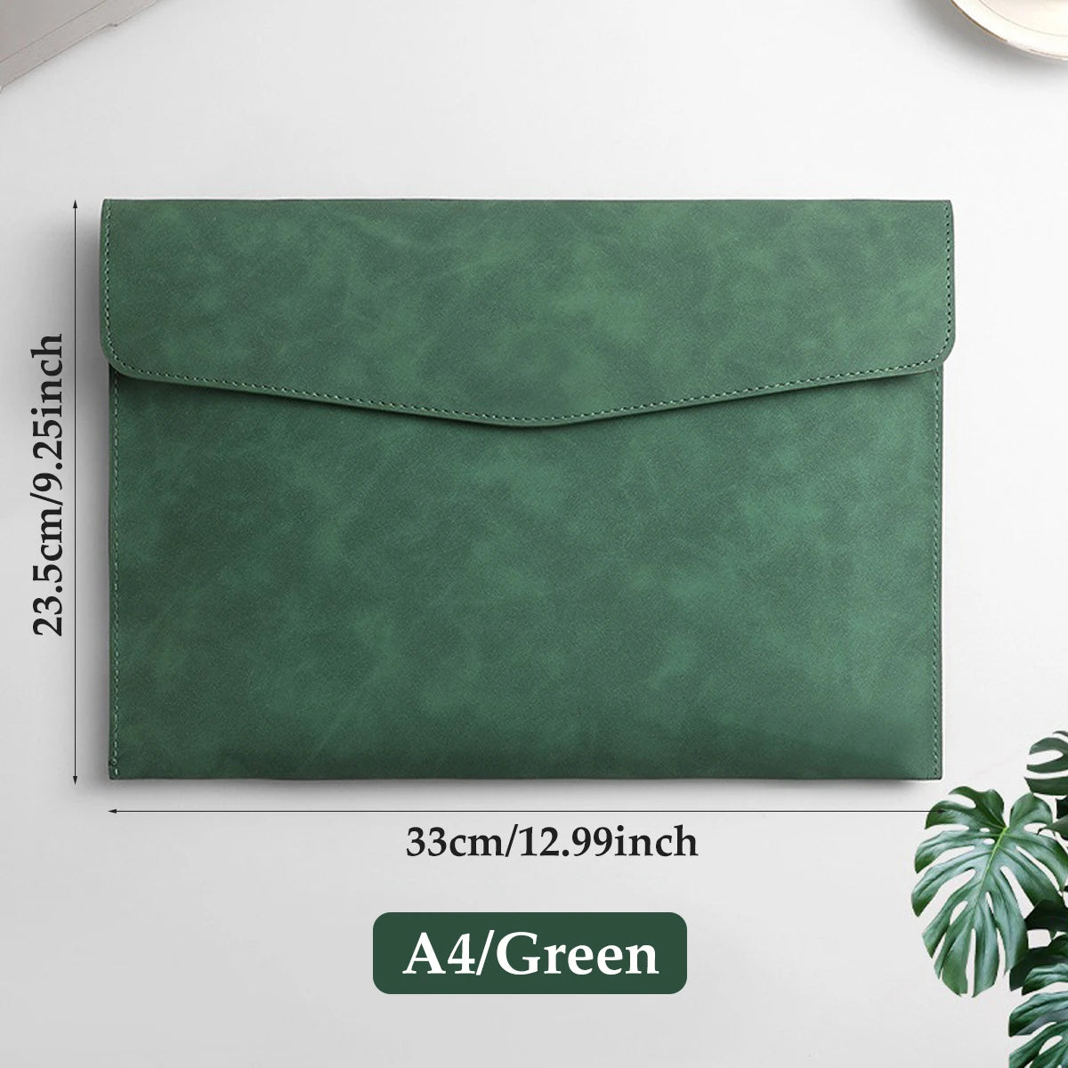 1pcs Leather A4 File Bag Waterproof Wear-resistant Ultra-large Capacity Folder Business Office School File Storage Supplies