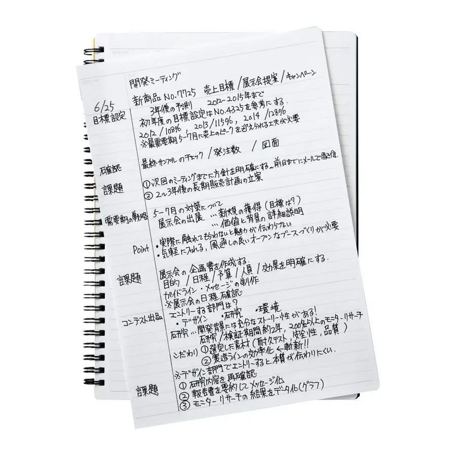 MNEMOSYNE Notebook 9.92 x 7.05 Inches B5, 7mm ruled 30line, 80 Sheets N194A, Black