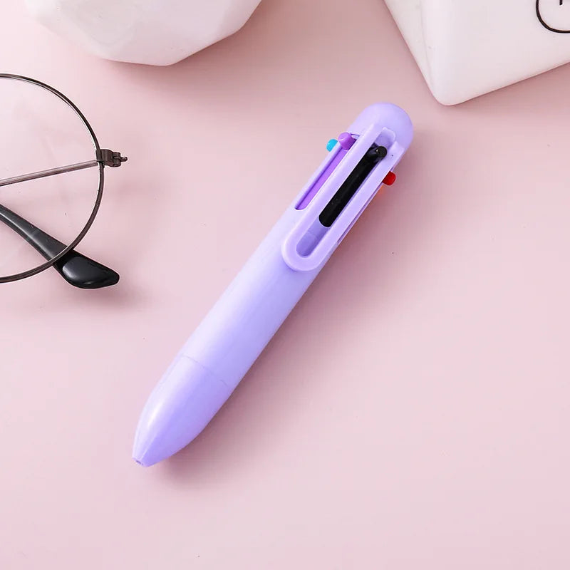6-Color Ink Ballpoint Pen Press Pen Mini Portable INS For Students To Write Records Gel Pen Office And Study Stationery Supplies