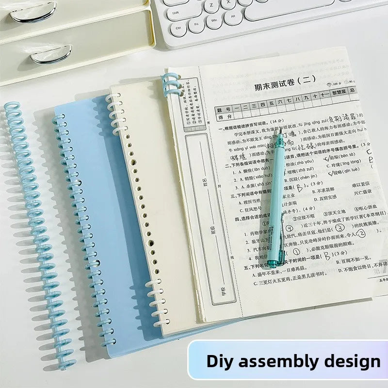 Detachable Spiral Notebook 60 Sheets Macaron Loose Leaf Binder A4/A5/B5 Planner Journal Stationery