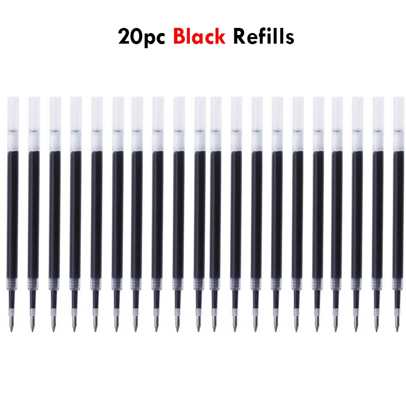Lopet Kawaii Gel Pens 4pcs Rotating Twist Pen Signature Canetas Panda Cute Black Ink Brush Pens School Office Stationery Supplie
