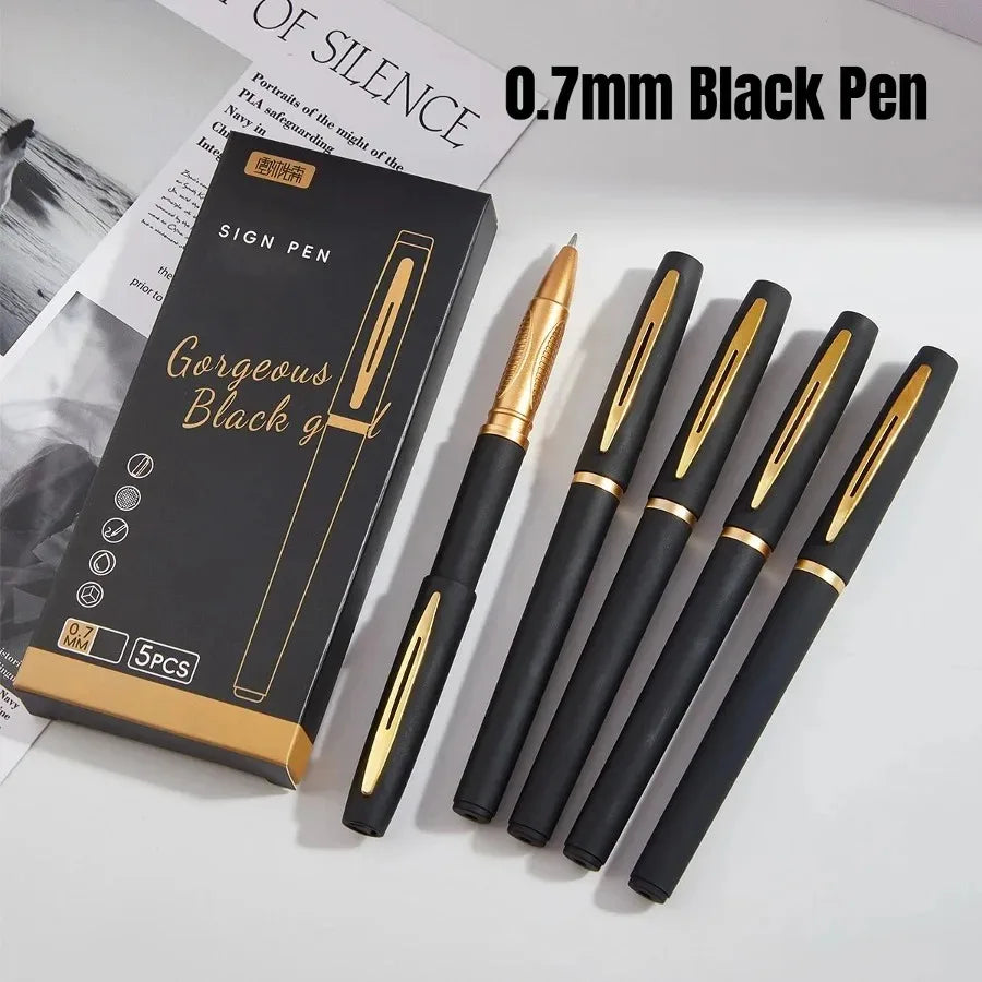 1pc Black Ink Gel Pen 0.5mm 0.7mm 1.0mm Ballpoint For Writing School Stationery Supplies Business Signature Pen Office Access
