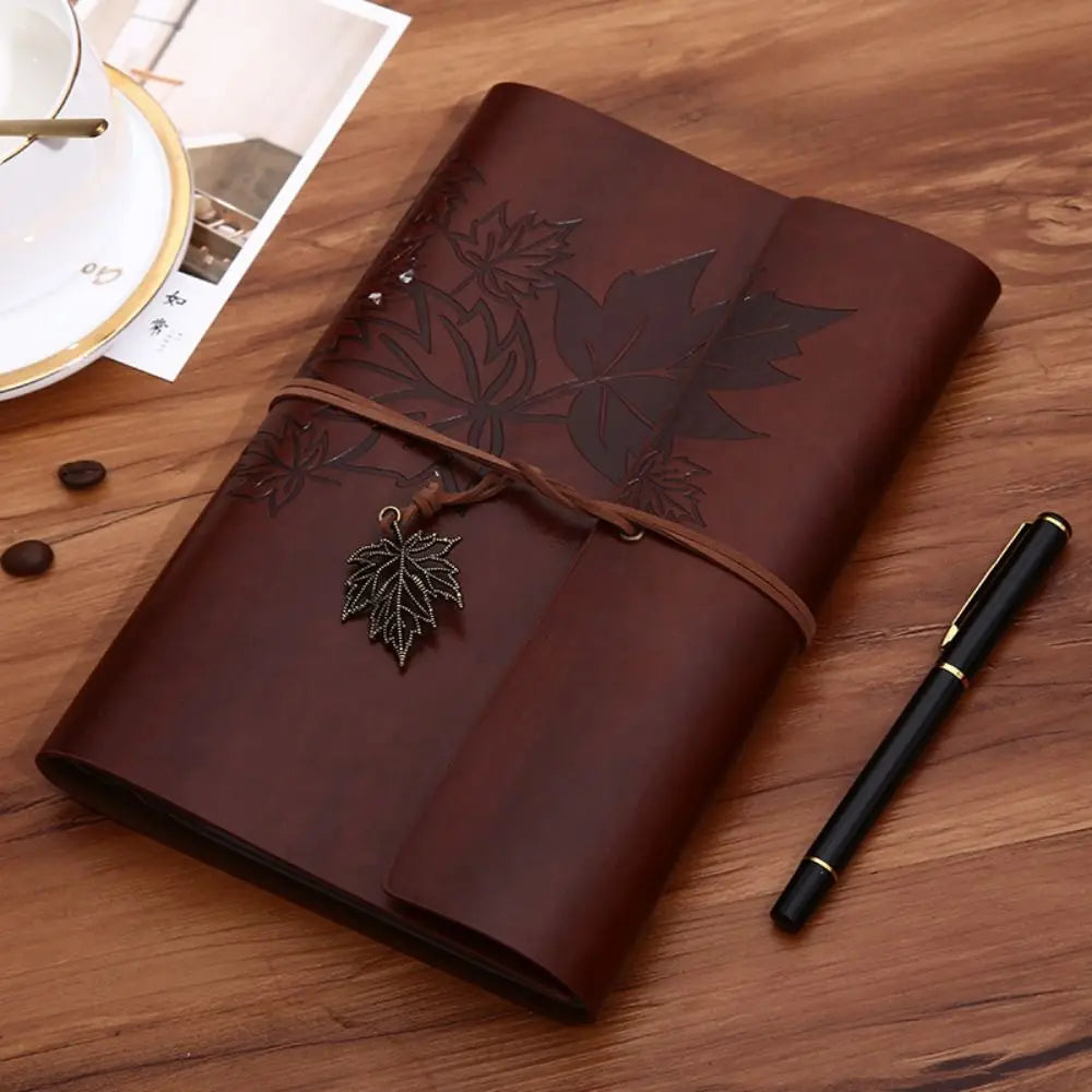 A7/A6/A5 Travelers Vintage Notebook Kraft Paper PU Leather PU Leather Kraft Notebook Loose Leaf Blank Spiral Notebook