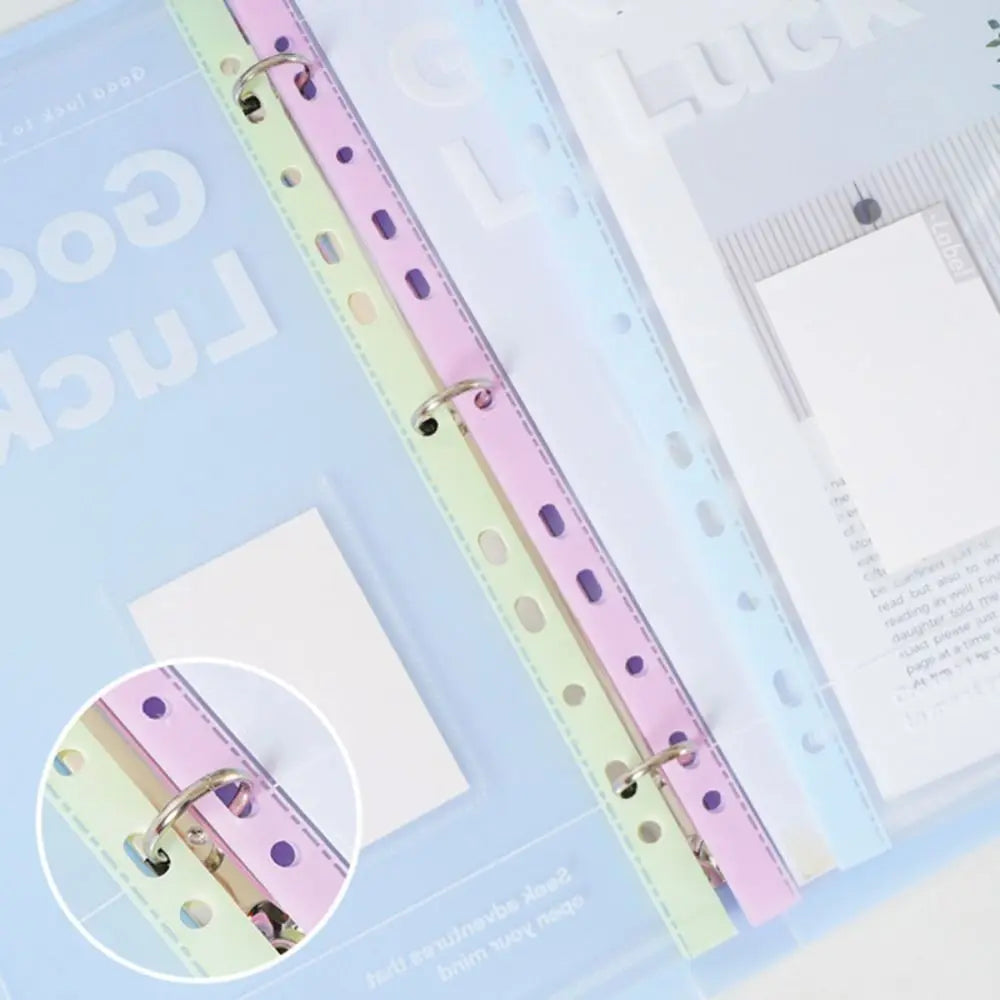 INS Style Loose Leaf A4 File Folder Transparent Detachable Exam Paper Storage Bag Students Stationery Data Book School Office