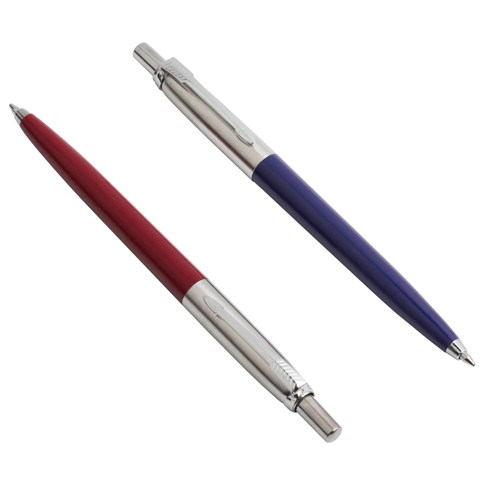 Metal Ballpoint Pen Set 1/5 Pens G2 Refill Blue Ink Automatic Promotional Office School Stationery Pen