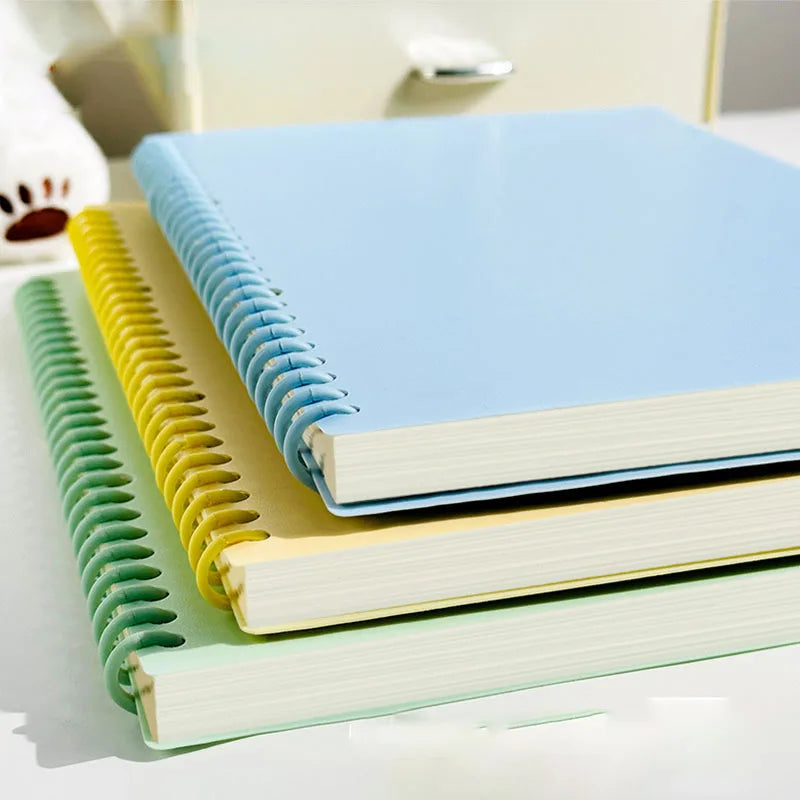 Detachable Spiral Notebook 60 Sheets Macaron Loose Leaf Binder A4/A5/B5 Planner Journal Stationery