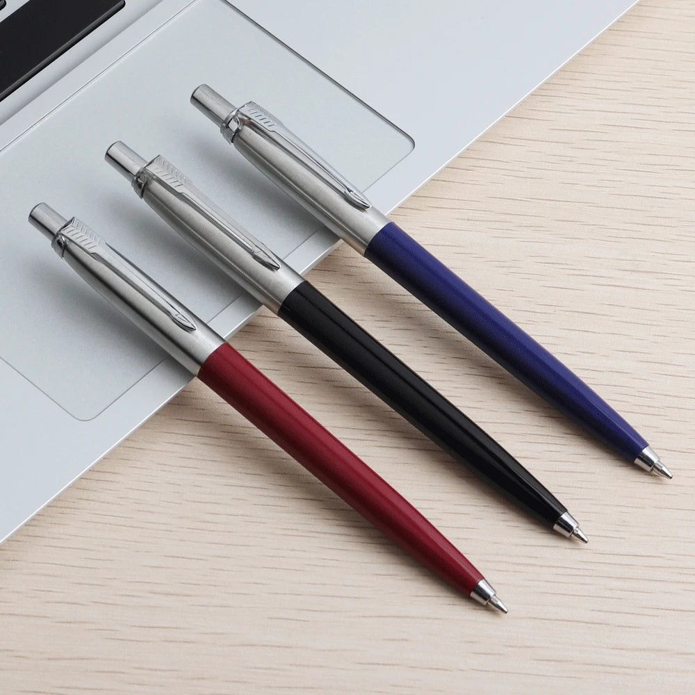Metal Ballpoint Pen Set 1/5 Pens G2 Refill Blue Ink Automatic Promotional Office School Stationery Pen