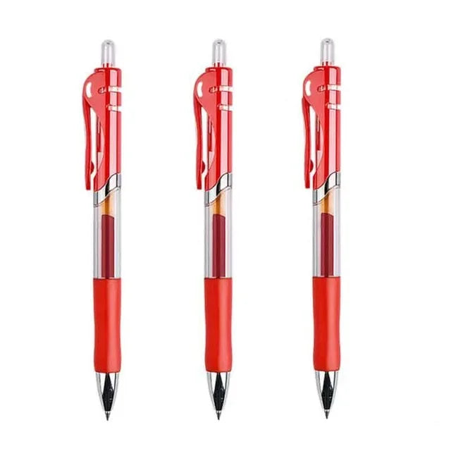0.5mm Retractable Gel Pens Set Black/red/blue Ink Ballpoint for Writing Refills Office Accessories School Supplies Stationery