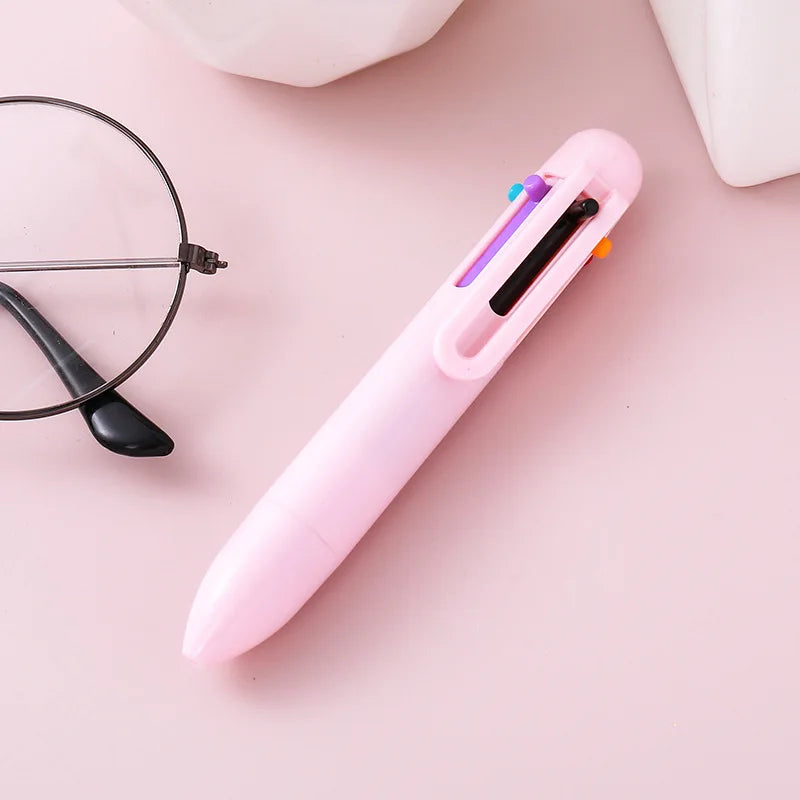 6-Color Ink Ballpoint Pen Press Pen Mini Portable INS For Students To Write Records Gel Pen Office And Study Stationery Supplies