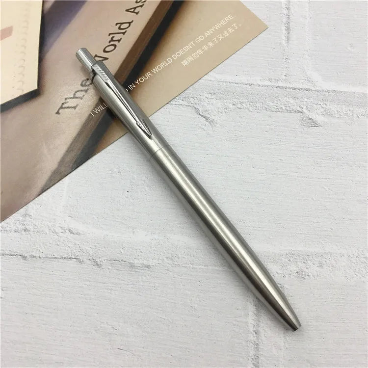 Metal Ballpoint Pen Set 1/5 Pens G2 Refill Blue Ink Automatic Promotional Office School Stationery Pen