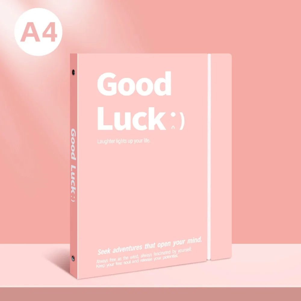 INS Style Loose Leaf A4 File Folder Transparent Detachable Exam Paper Storage Bag Students Stationery Data Book School Office