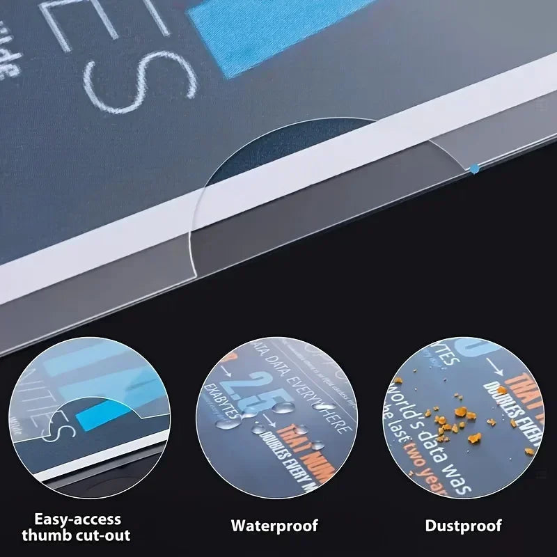 5/10pcs Acrylic L-Shaped File Envelopes for A4 Documents - Clear and Sturdy Document Holder Set for Office Organization