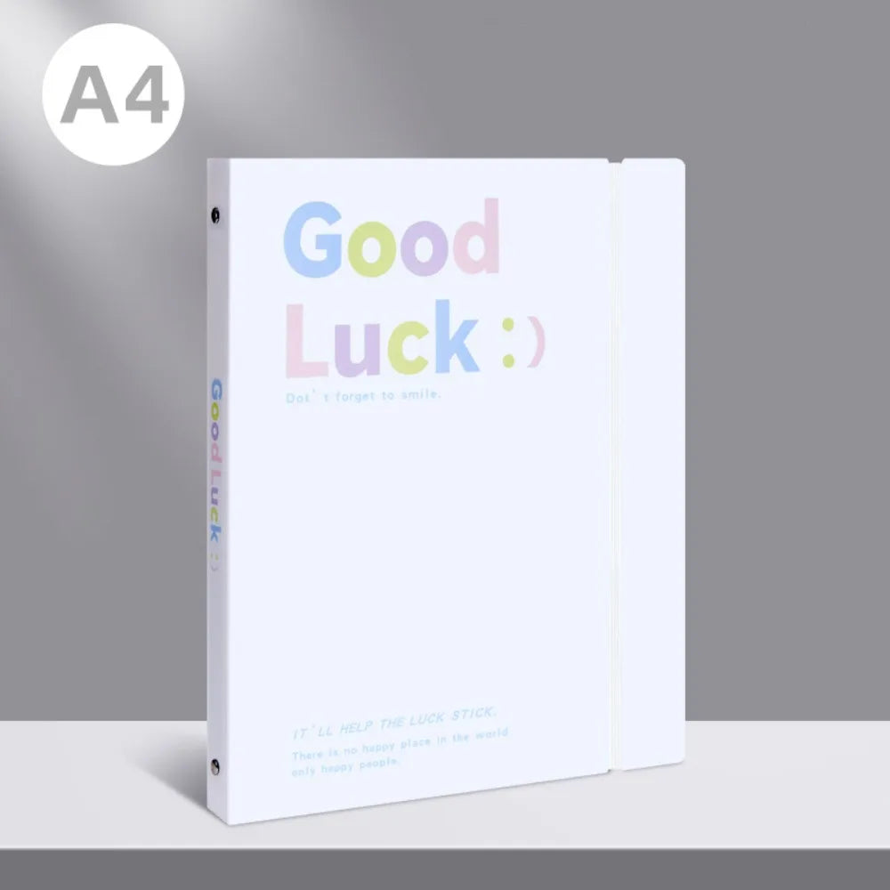 INS Style Loose Leaf A4 File Folder Transparent Detachable Exam Paper Storage Bag Students Stationery Data Book School Office