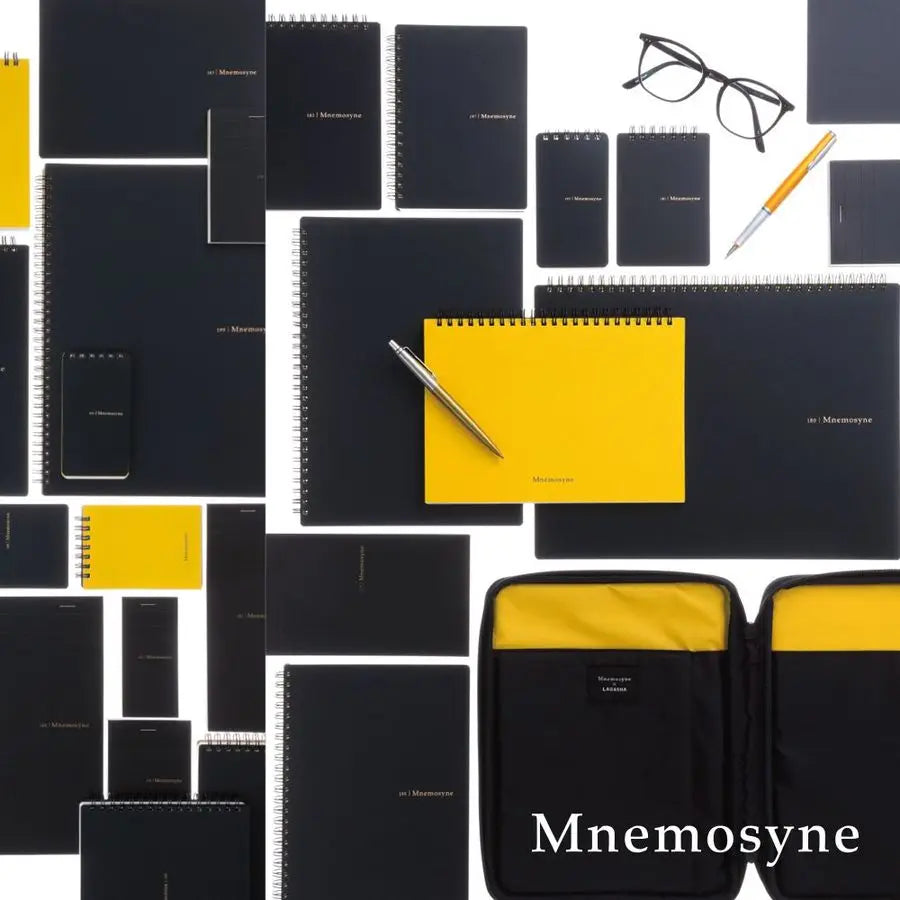 MNEMOSYNE Notebook 9.92 x 7.05 Inches B5, 7mm ruled 30line, 80 Sheets N194A, Black