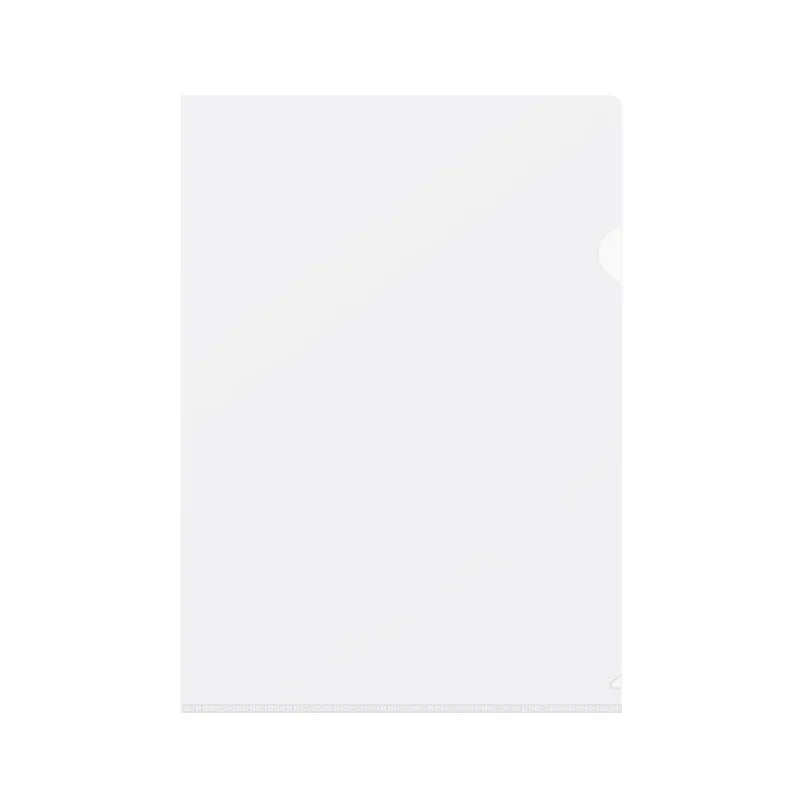 5/10pcs Acrylic L-Shaped File Envelopes for A4 Documents - Clear and Sturdy Document Holder Set for Office Organization